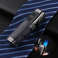 butane three straight into the lighter multifunctional high end boutique metal windproof cigarette lighter cigar accessories
