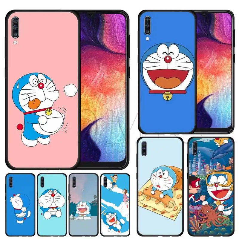 

Doraemon Anime cute Phone Case For Samsung S6 S7 Edge S8 S9 S10 S10E S20 S21 Plus Cover Fundas Coque