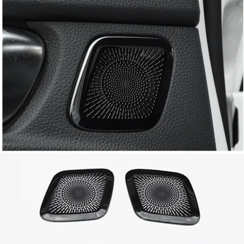 

2PCS For 22 Models Of 11th Generation Civic Rear Door Panel Horn Cover Sequined Car Door Audio Box Panel Black Titanium Stainles