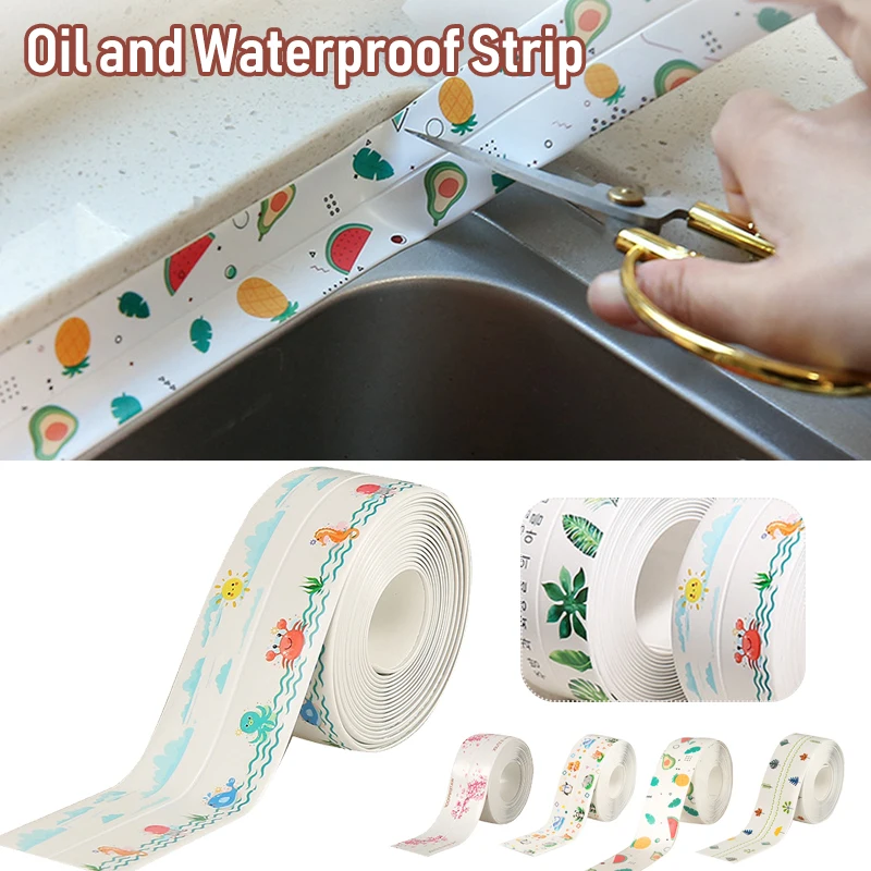 

Seal Strip Anti-Collision Waterproof Self Adhesive Caulk Strip Sealing Tape For Sink Bathroom Kitchen Tape Self Adhesives Home