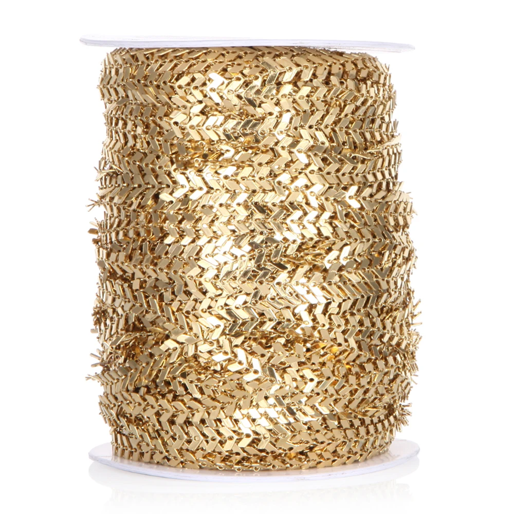 

1Meter Stainless Steel Width 6.2mm Arrow Aircraft Chain Gold Color For Bracelets Necklace Anklet DIY Jewelry Making Supplies