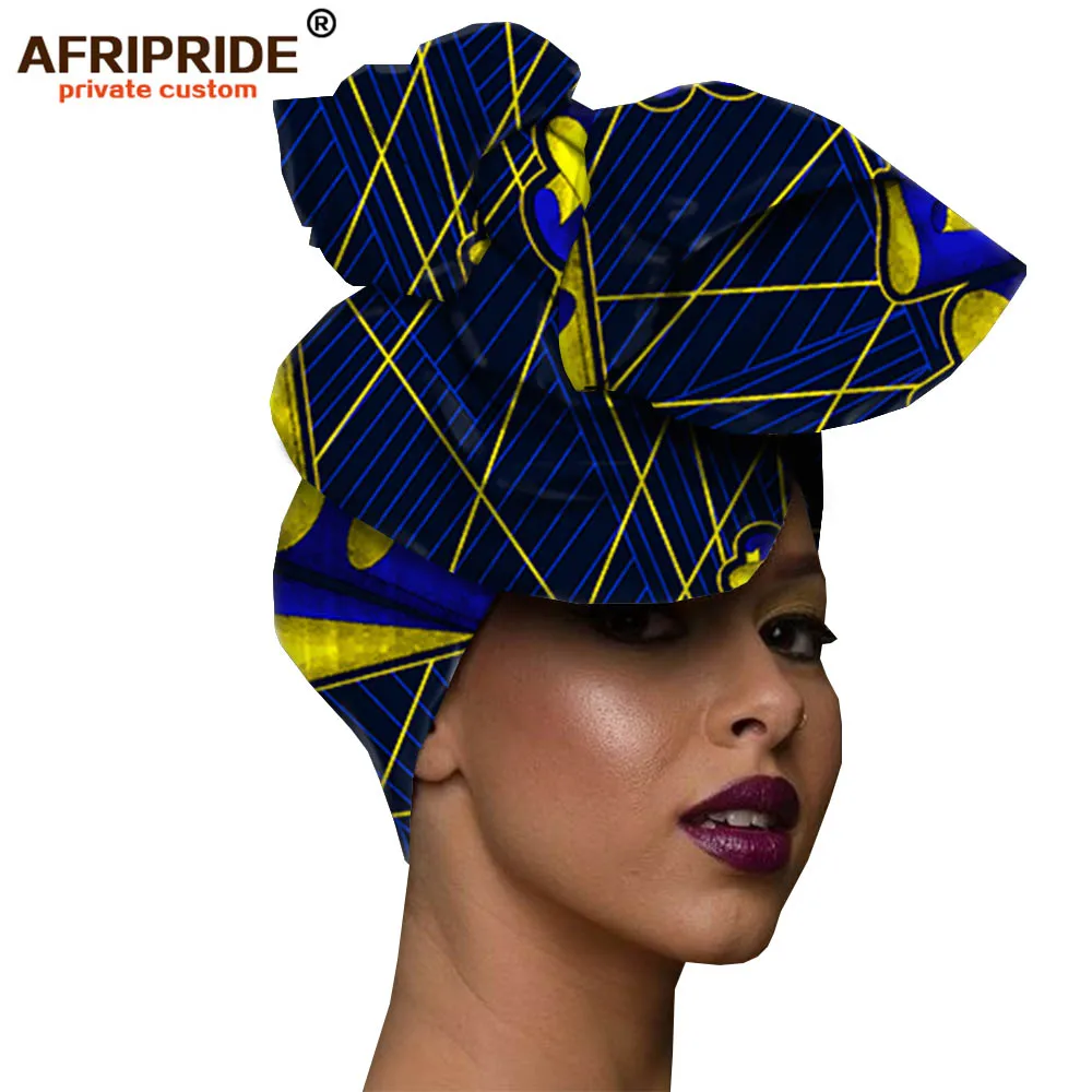 287x Африканская мода, повязка на голову для женщин, AFRIPRIDE, bazin richi, высокое качество, хлопок, воск, принт, Женская бандана A19H001 - Цвет: 287x