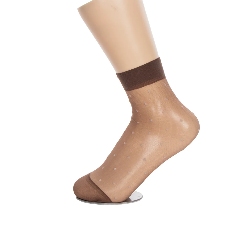 Летние модные прозрачные носки 10 пары/уп. тонкие с кристаллами блестящие