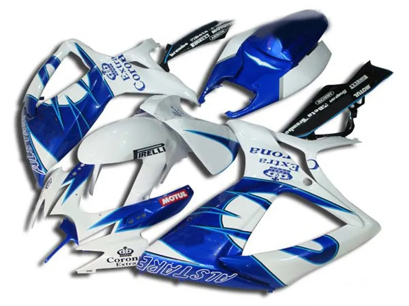 ABS белая флейта для GSXR600 750 GSXR750 K6 06 07 2006 2007 комплект обтекателей + подарки|fairing kit|suzuki