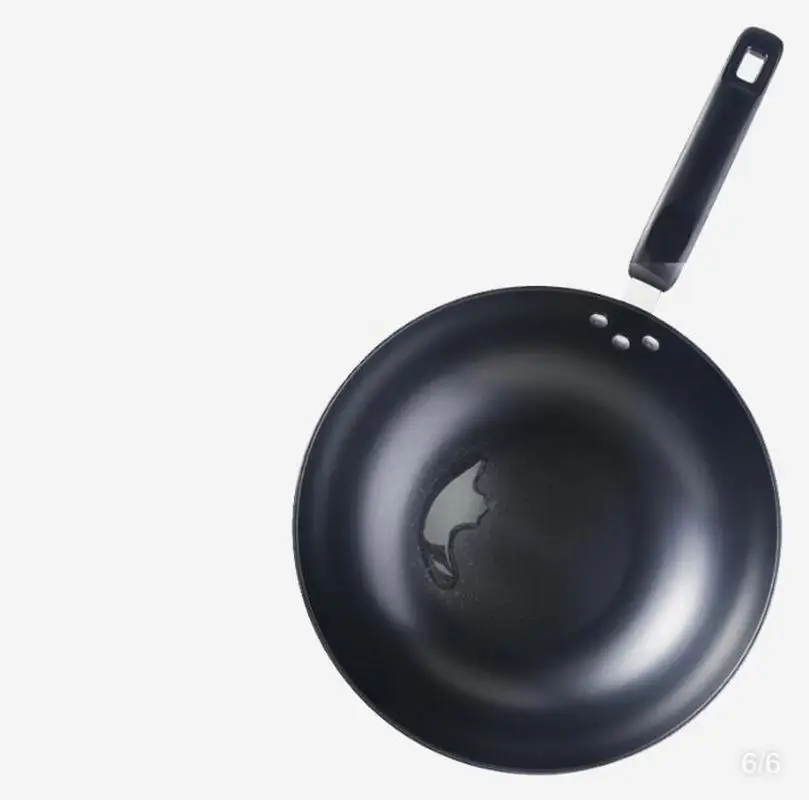 Железная ВОК домашняя неприлипающая сковорода для приготовления пищи без