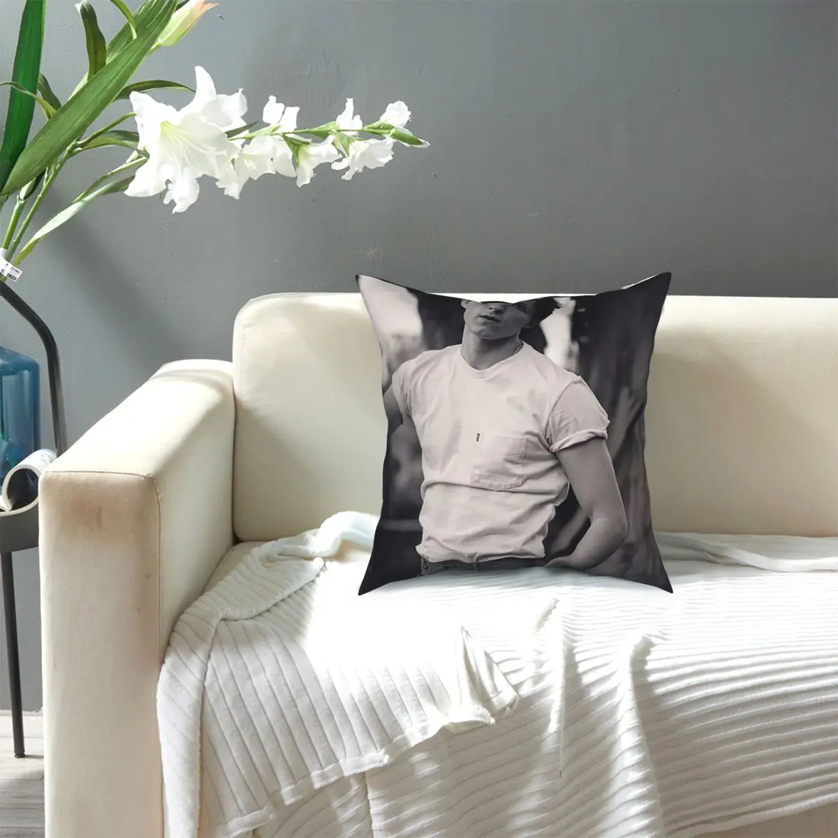 

Tom Holland Withe Tee Square Pillow Case Polyester Cushions for Sofa Awesome Cushion Covers