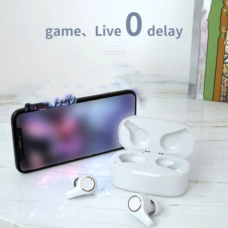 

Quality TWS Bluetooth V5.0 Sports Waterproof Earbuds with Mic for IOS Android