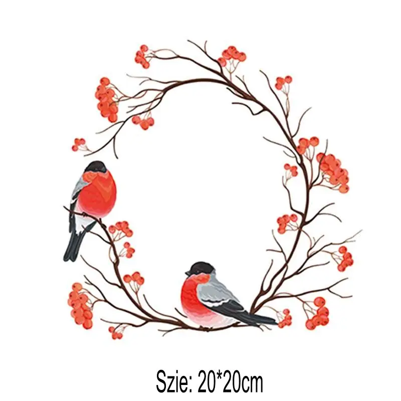 20x20 см модные патчи с цветами птицами животными для самостоятельного нанесения
