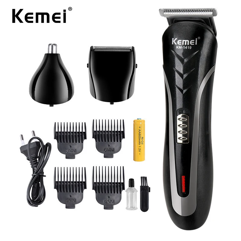 Kemei 3in1 машинка для стрижки волос Для мужчин Перезаряжаемые Водонепроницаемый