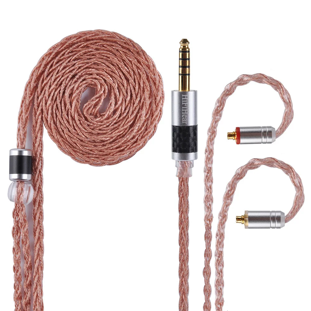 HiFiHear 8 ядерный сплав с чистый Медь кабель 2,5/3,5/4,4 мм балансный кабель с MMCX/2pin разъем для ZS10 ZS6 AS10 LZ A5 A6