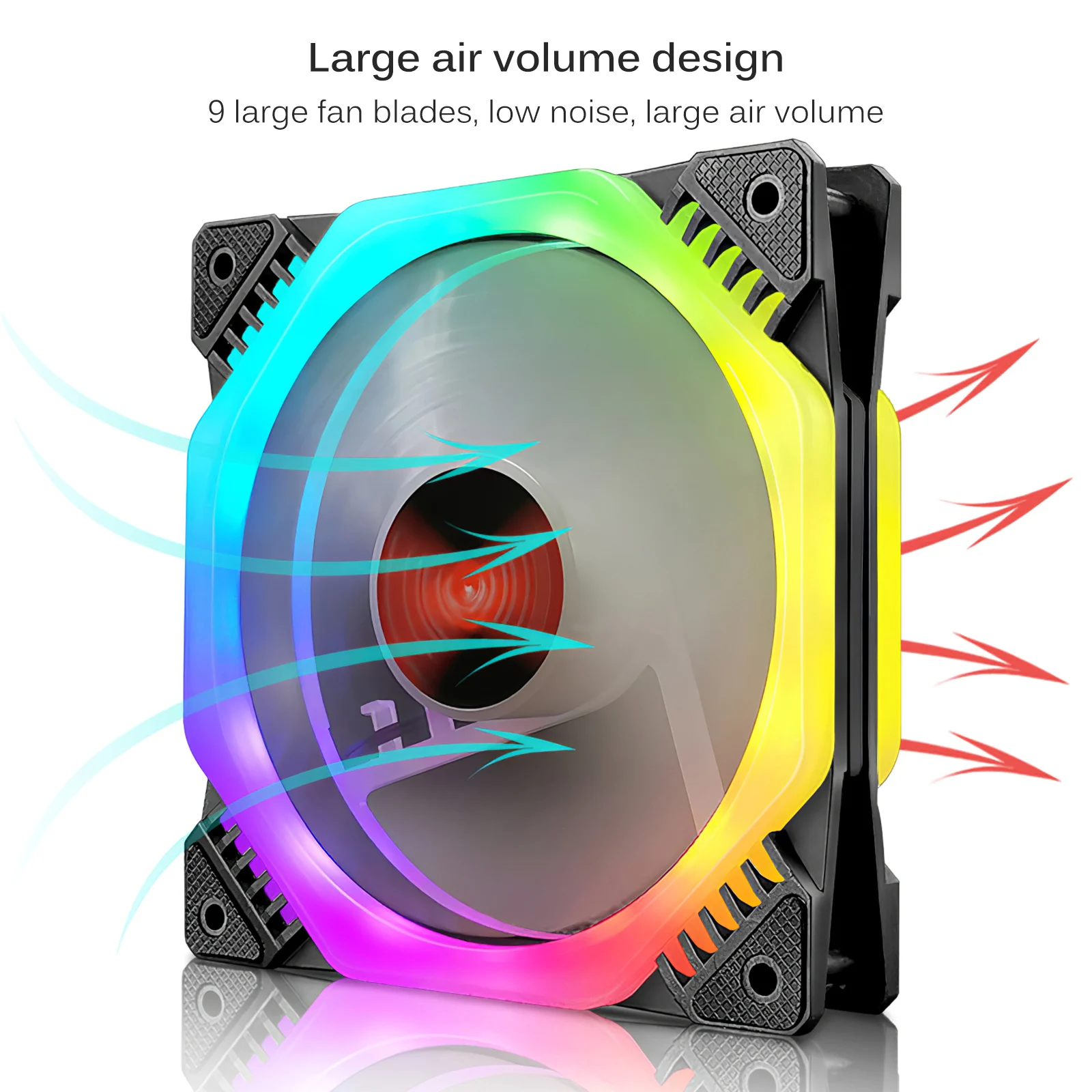 Компьютерный чехол для ПК регулируемый вентилятор ARGB охлаждающий 12 см/4 7 дюйма