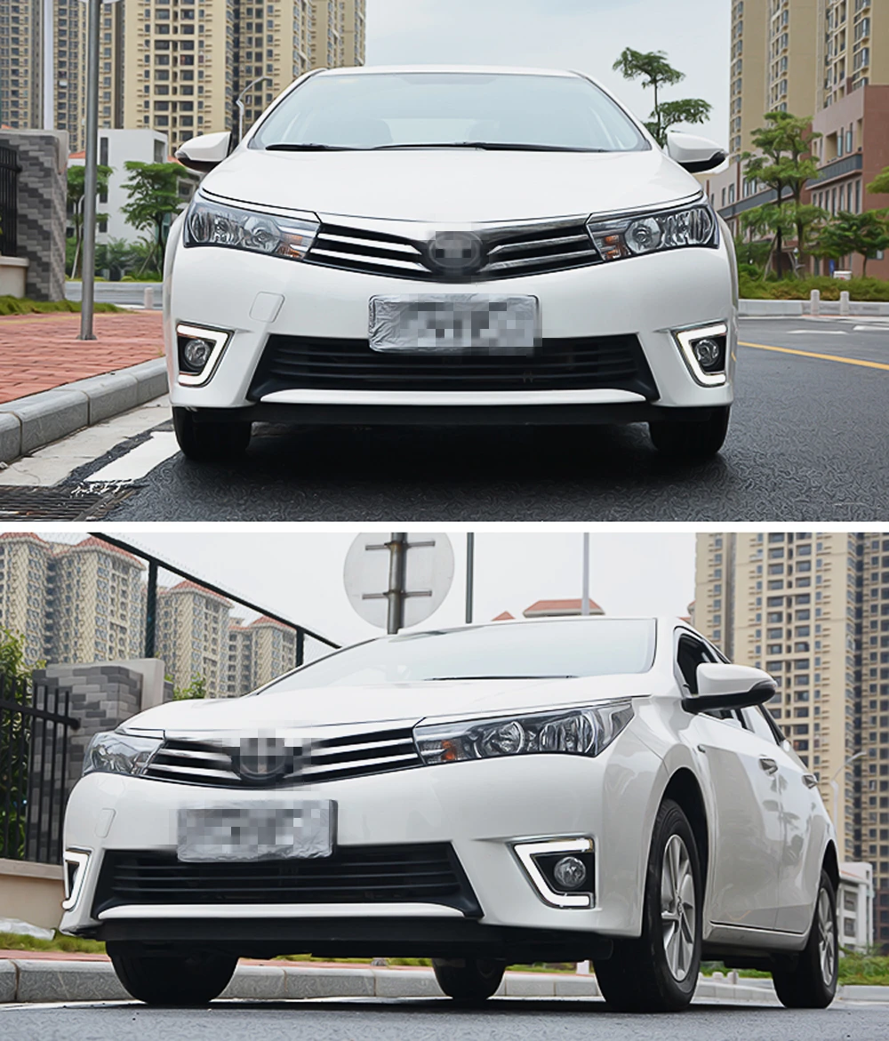 Автомобильные светодиодные дневные ходовые огни ECAHAYAKU для Toyota Corolla 2014 2015 2016 белые
