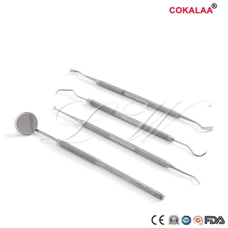 Стоматологическое зеркало из нержавеющей стали 4 шт./компл. набор