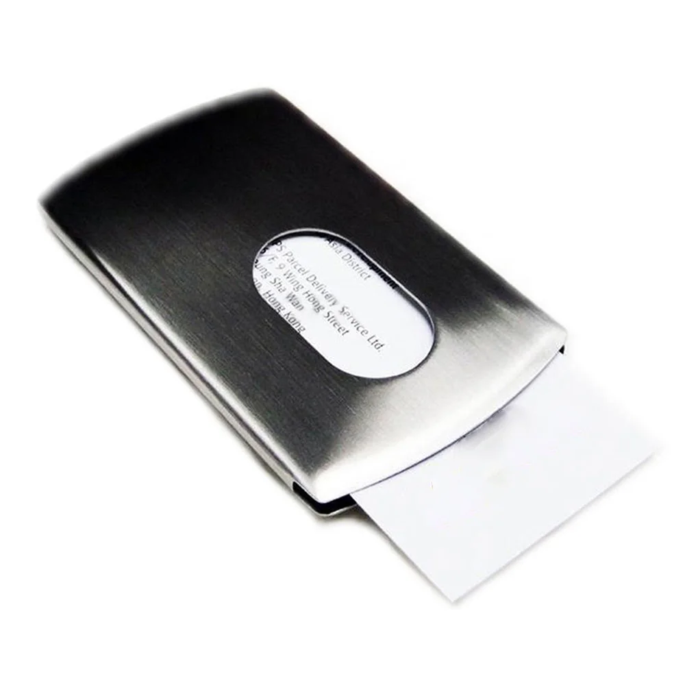 1 шт. Нержавеющая сталь карман Бизнес имя Кредитная карта ID держатель для карт