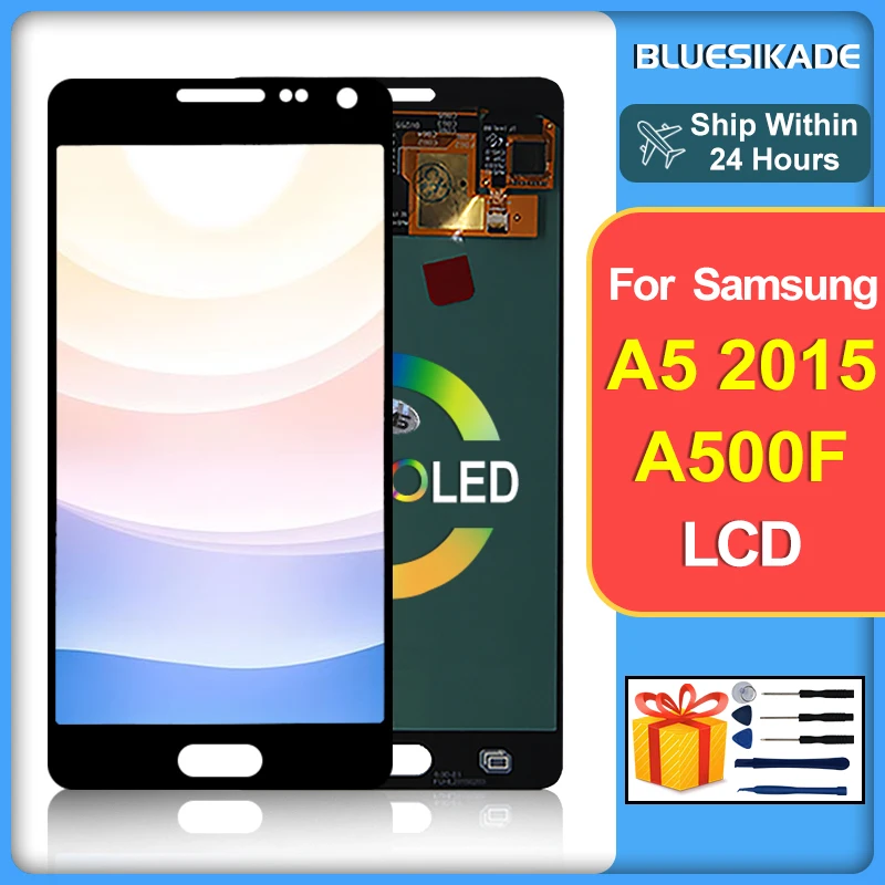 

Super AMOLED для Samsung Galaxy A5 2015 LCD сенсорный экран дигитайзер для Samsung A500 дисплей A500FU A500F LCD запасные части