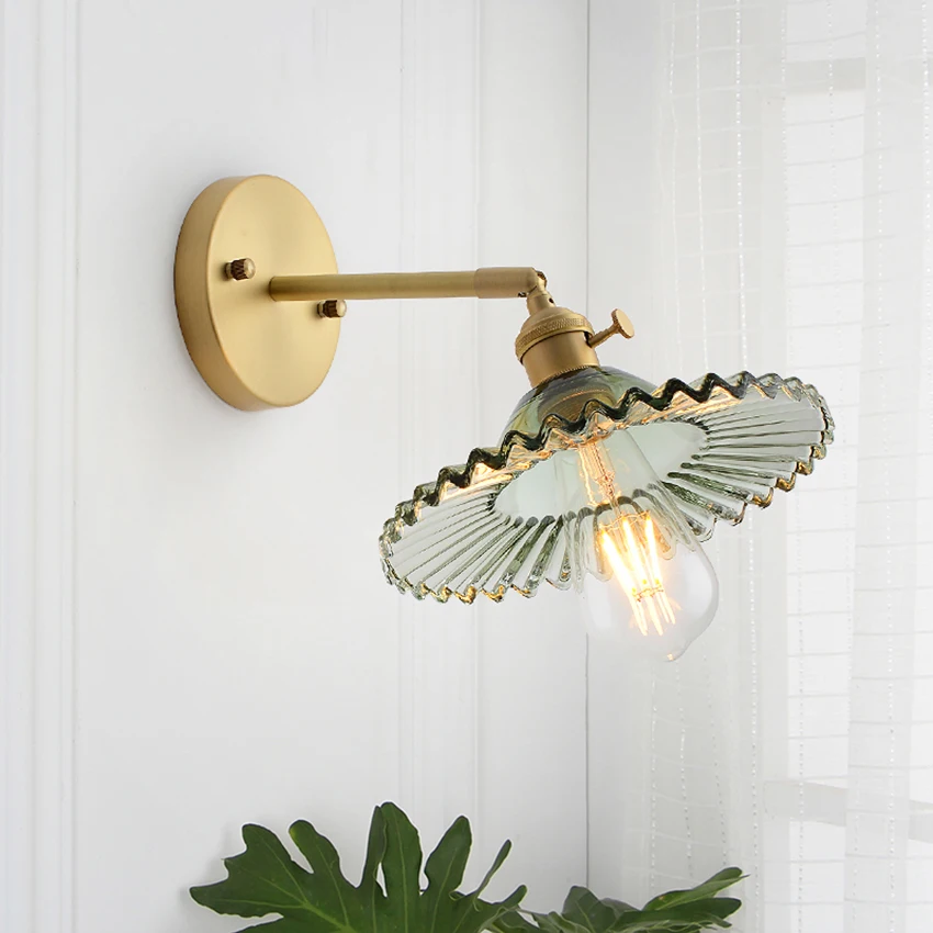 Скандинавский латунный прикроватный настенный светильник для ванной комнаты