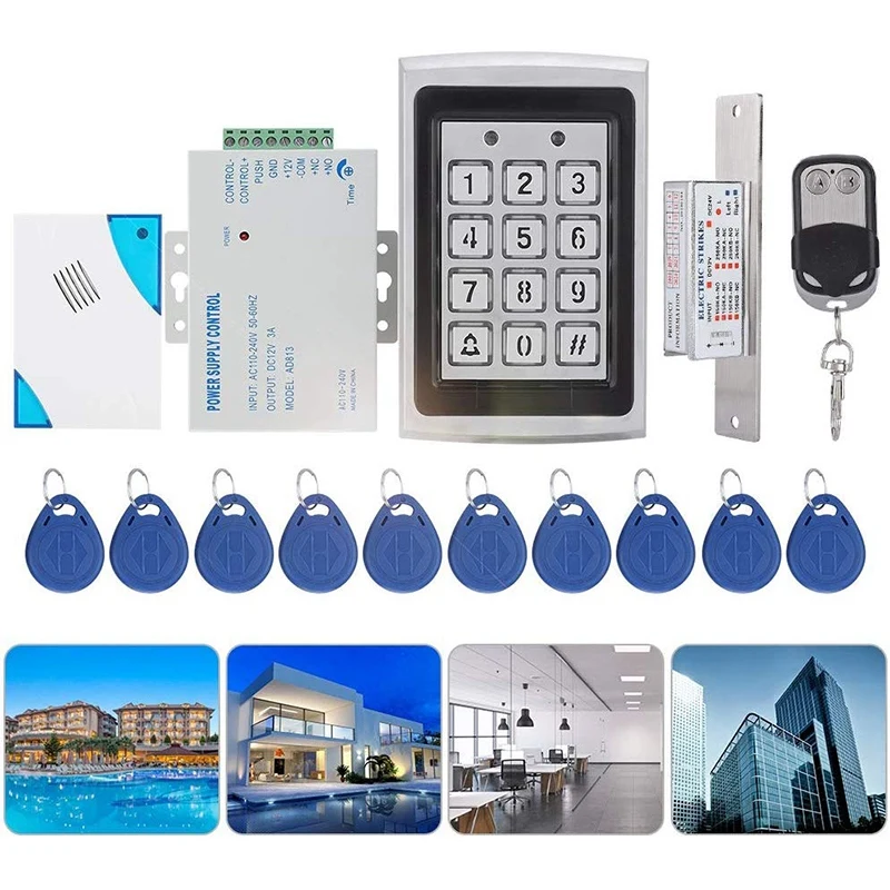 TZF005-04 RFID Клавиатура система контроля доступа Комплект Дверной замок 125 кГц EM