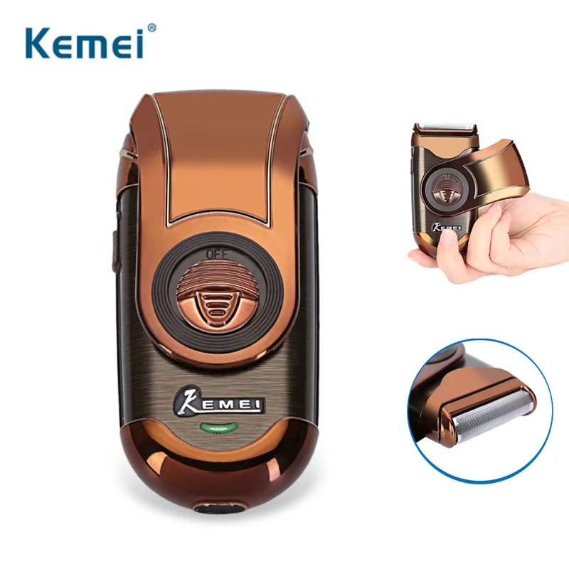 Kemei Мини Беспроводная электробритва Мужская бритва портативный дорожный триммер