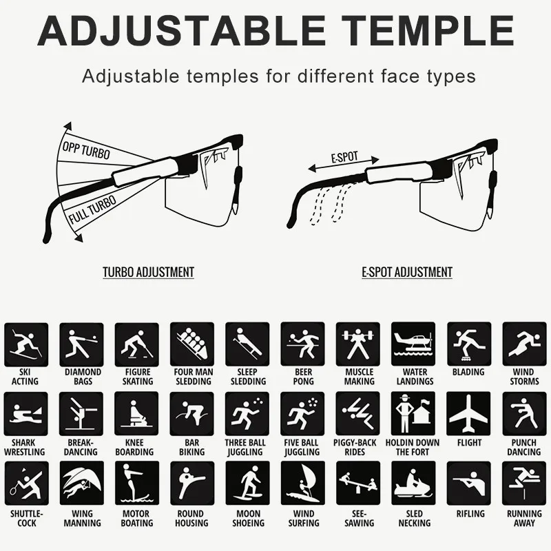 

Pit Viper Cool Mirror Polarized Cycling Sunglasses TR90 Anti Resistance MTB Safety Outdoor Sport Goggle Overized Shades Eyewear