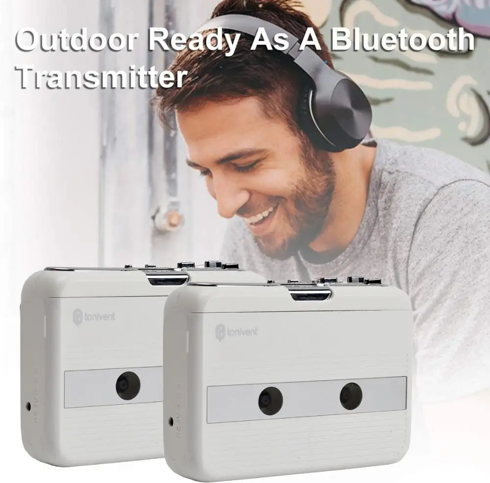 Bluetooth-кассетный плеер с лентой для передачи музыки на Bluetooth-наушники/динамик