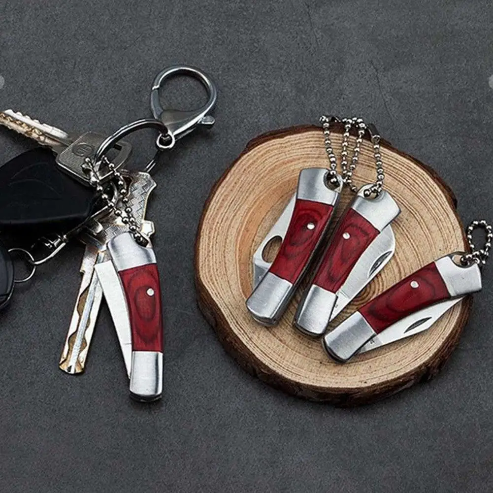 1 шт ожерелье складной нож Мини Карманный Кошелек Брелок для ключей ножи
