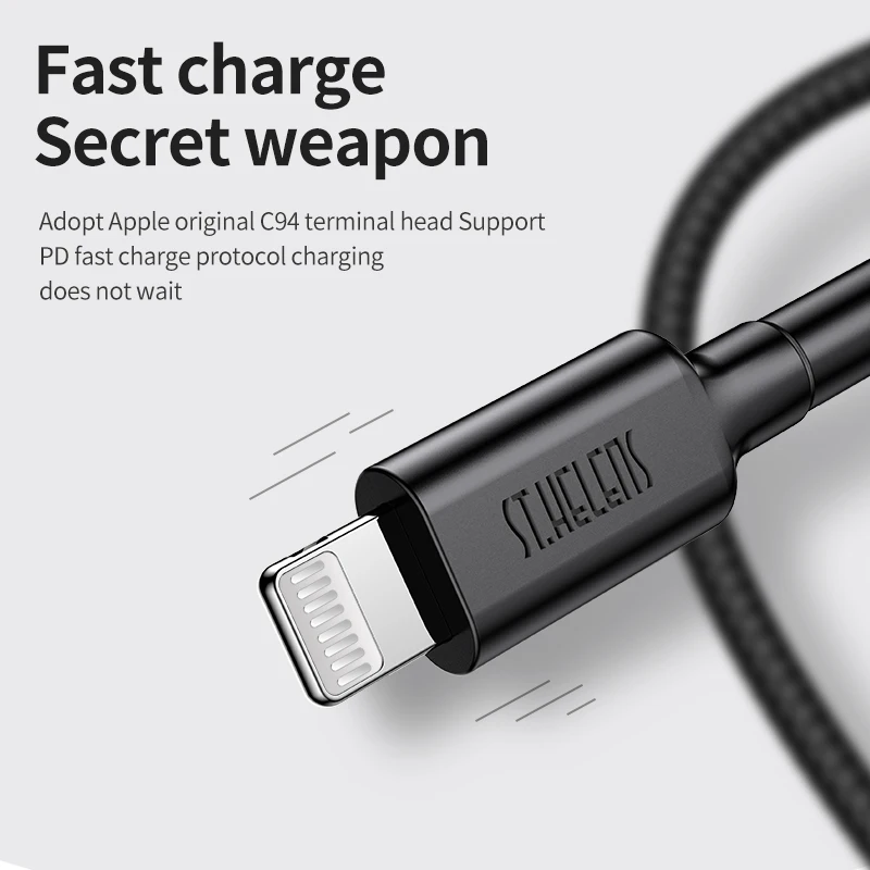 Joyroom MFi Lightning Кабель для iPhone 11 Pro X XS Max XR 2.4A Быстрая зарядка USB зарядный кабель 1 2 м |