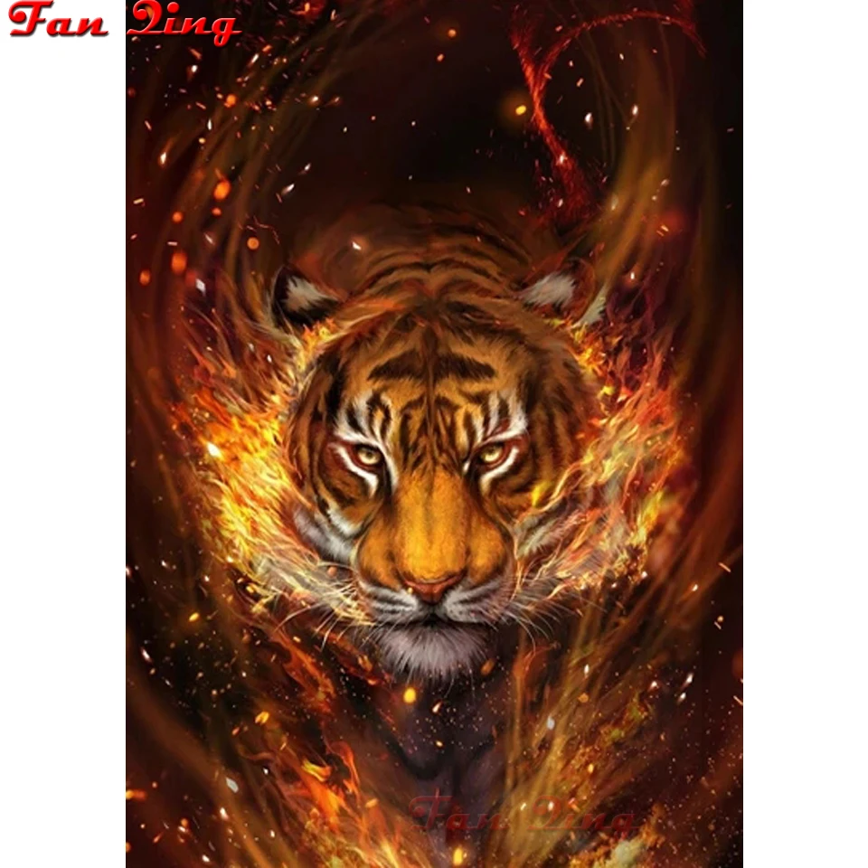 

Full Square/Round Drill 5D DIY Diamond Painting Modern Animal Art Posters Tiger Embroidery Cross Stitch Mosaic Home Decor Gift