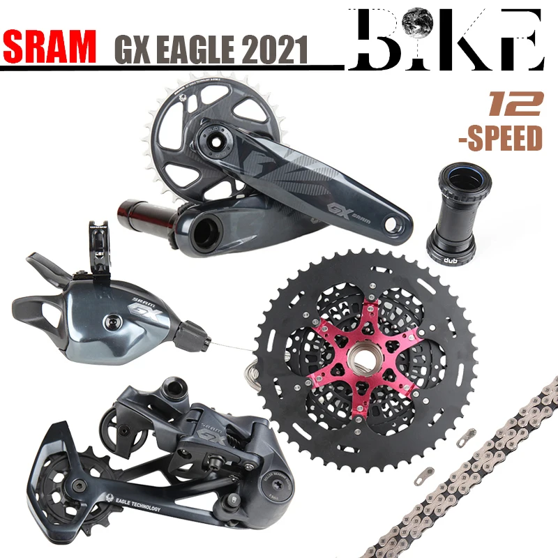 

2021 SRAM GX EAGLE 1X12 12 Speed Bicycle Groupset Kit DUB Crankset Derailleur Shifter Trigger Chain Cassette 9-50T XD Freewheel