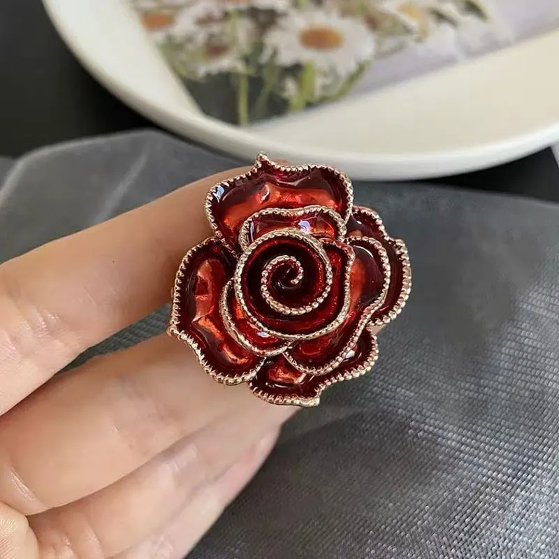 Роскошный дизайн брошь с камелией и жемчугом для женщин Свадебная Пряжка