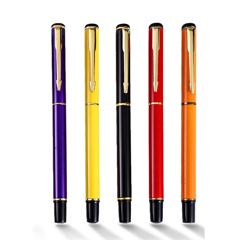 

6 шт., разноцветная металлическая ручка, нейтральная металлическая шариковая ручка, Офисная ручка для подписей, школьные принадлежности