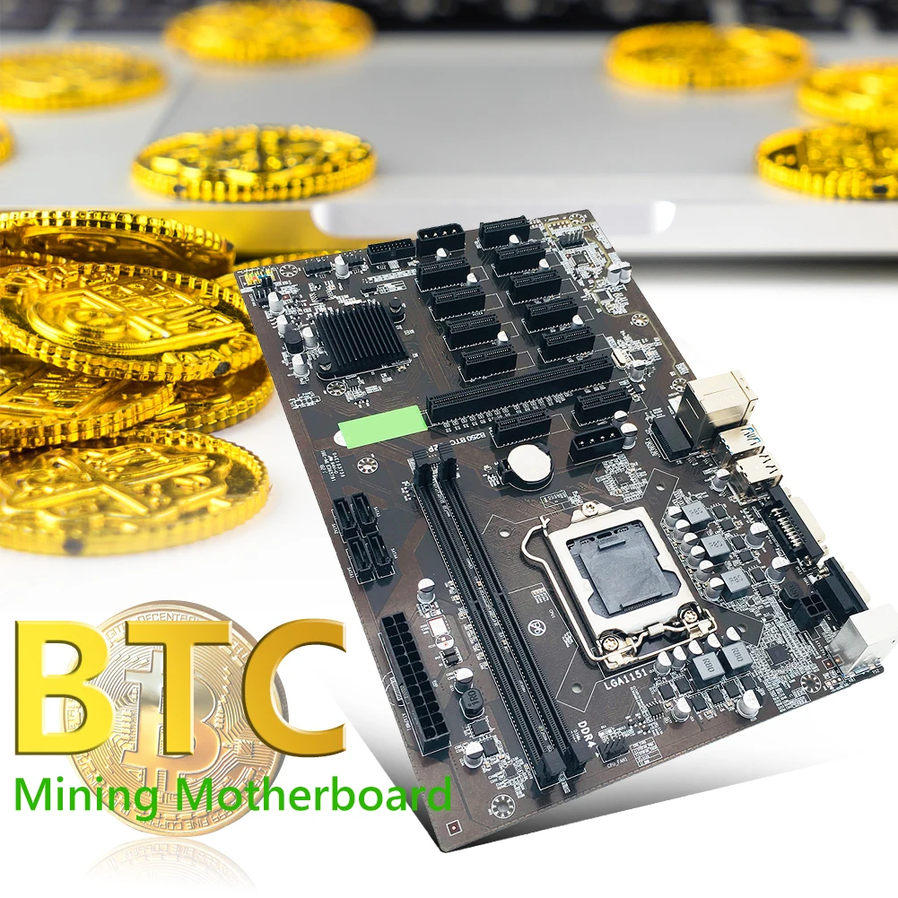 B250 BTC 12P материнская плата для майнинга 12X PCIE графическая карта DDR4 DIMM поддерживает