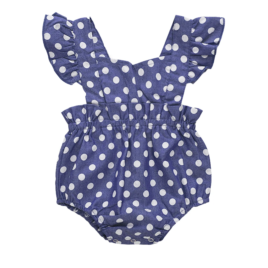 Летняя одежда для новорожденных детская девочки короткий комбинезон с летящими