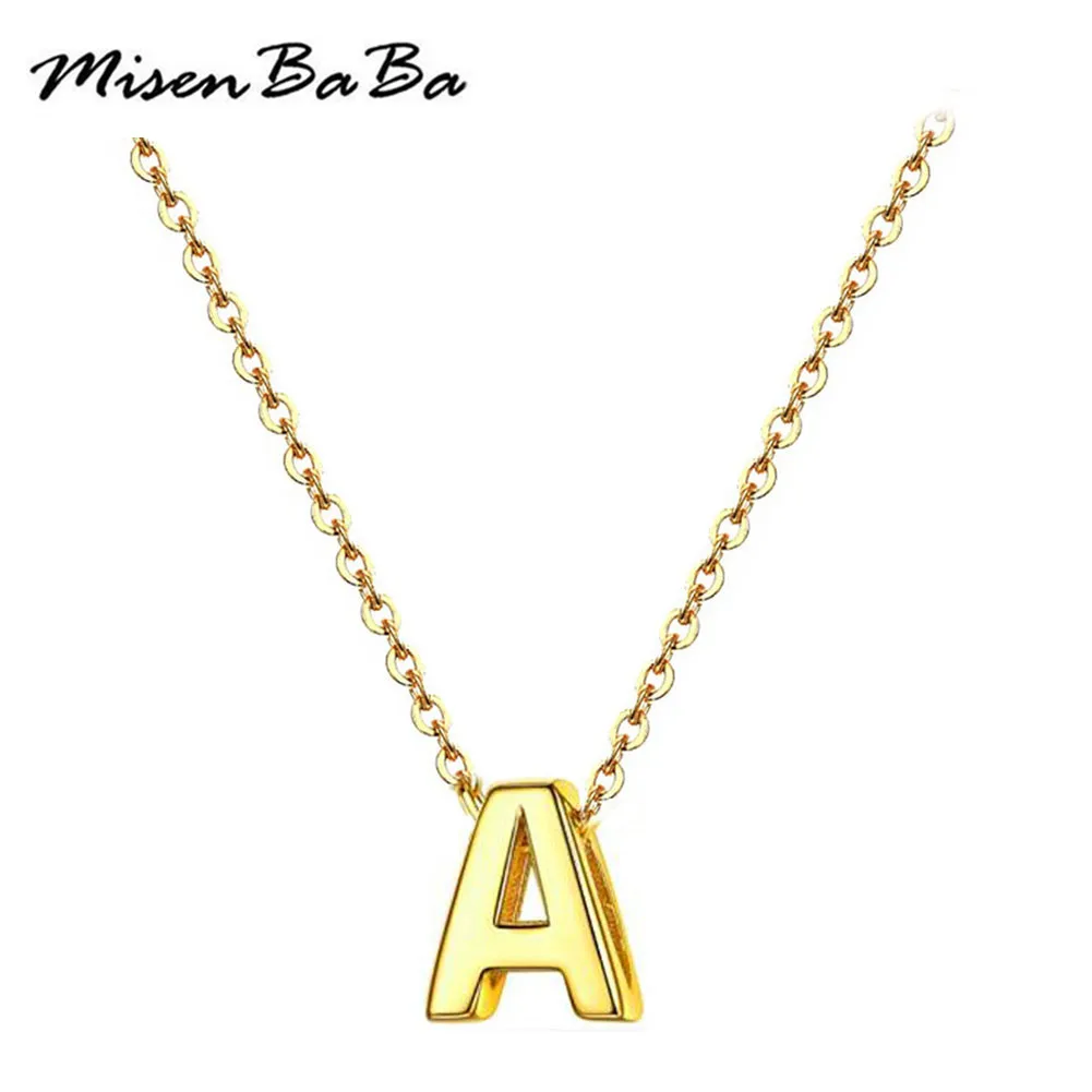 

Новые простые нержавеющая сталь 26 букв алфавита, ожерелье для женщин и мужчин, подвески для мальчиков ожерелья