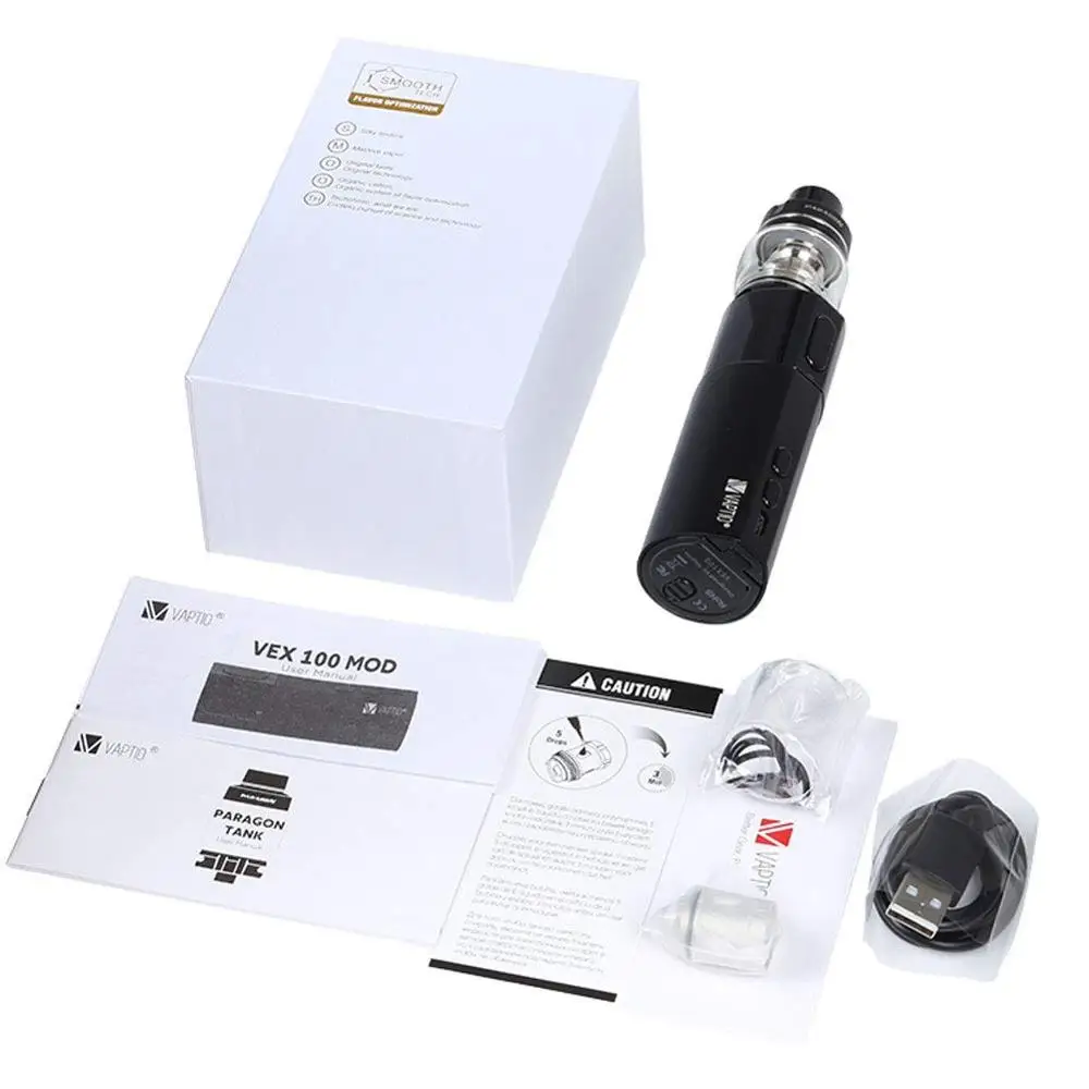 Электронная сигарета Vaptio VEX100 kit vaper 100 Вт 8 0 мл бак капсулы 21700/18650 Ом сетчатые катушки подходит для батареи