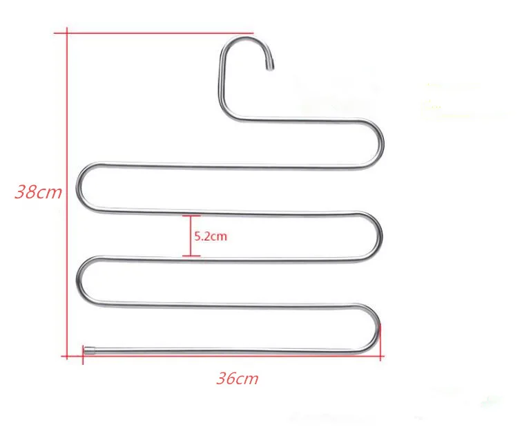 1 шт. из нержавеющей стали шкаф для хранения S Тип штаны брюки вешалка