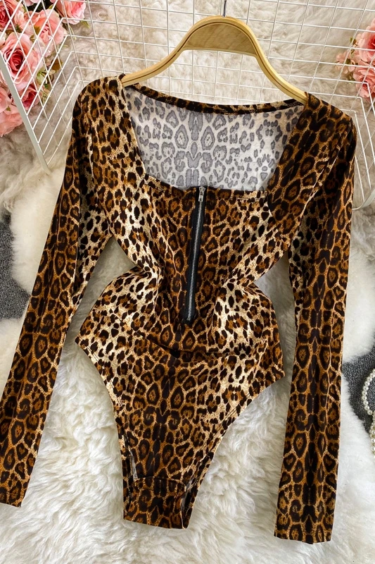 

2021 summer new leopard print wide leg bodysuit femme bodysuits short sleeve sexy jumpsuits woman rompers for women hot playsuit