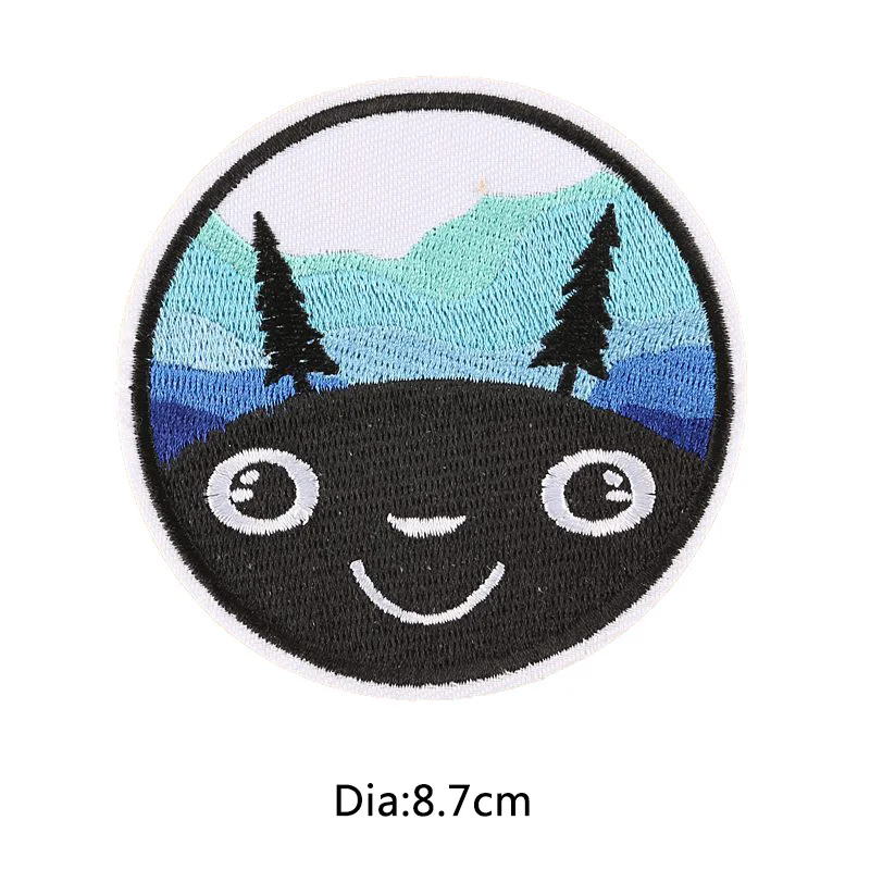 Нашивки для одежды пейзаж полоса аппликация Tshrit Art горный DIY аксессуары нашивки на одежду наклейки железные на нашивки
