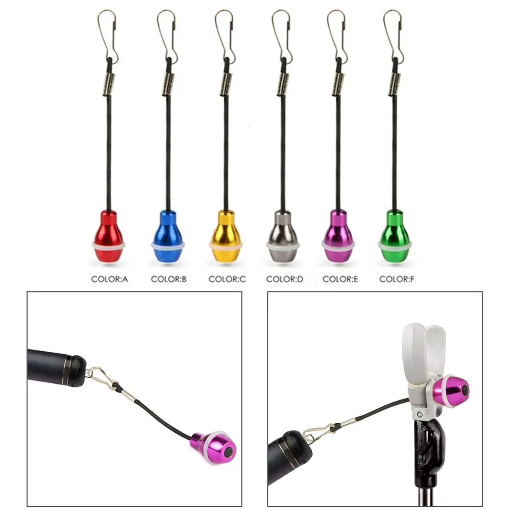 

Fishing Rod Lanyard Safety Rope Secure Retractable Coiled Tether For Fixing Landing Net Plier Rod Aluminum Alloy Rod Safety Rope