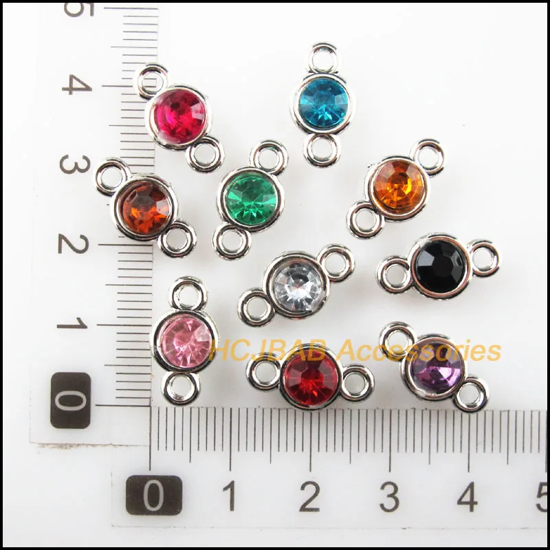 Мода 30 шт. тупой Серебряный Металл с гальваническим покрытием Смешанные