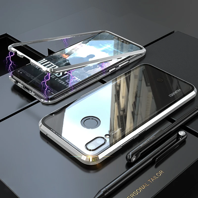 Металлический магнитный чехол для huawei P30 Pro Lite P20 Pro, прозрачная стеклянная задняя крышка, Магнитный чехол для huawei P30Lite P 20 Pro 30 On