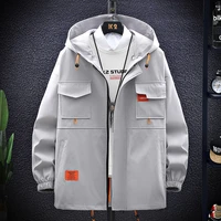 fashion 2022 spring solid jackets mens casual hooded coats streetwear autumn korean youth thin windbreaker outwear top clothing