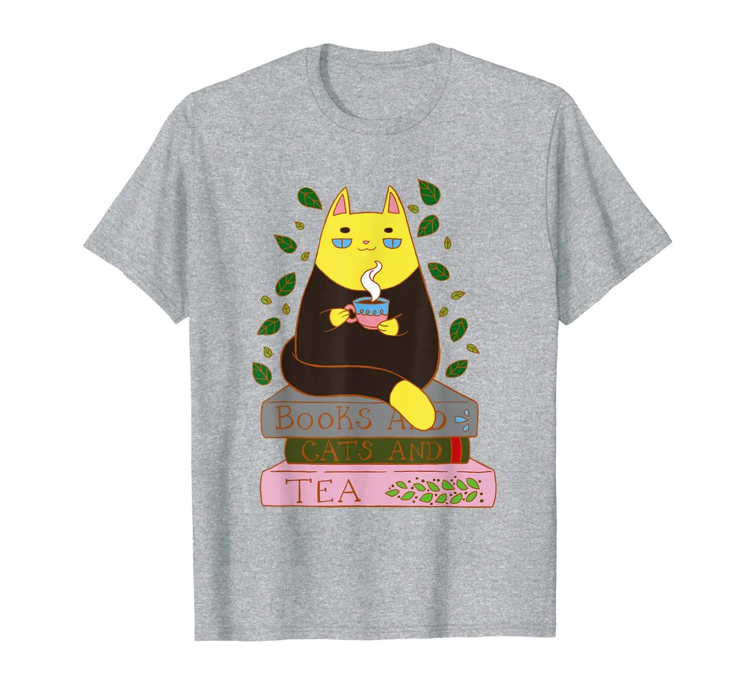 

Books And Cats And Tea T-Shirt Birthday Gift For Book Lover