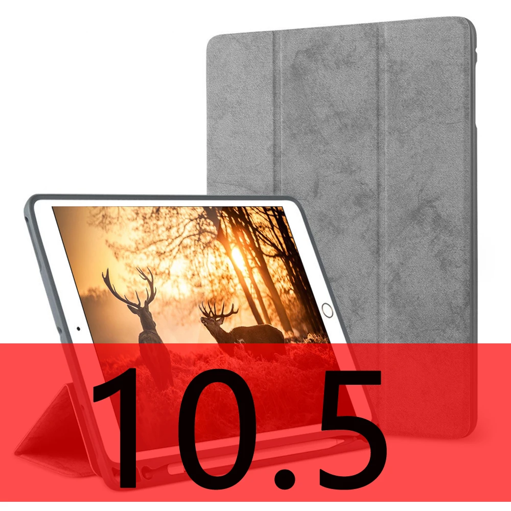 gray 10.5 Для iPad Pro 10,5 чехол с карандашом держатель для iPad Air 3 чехол Funda, GOOJODOQ для iPad 10,2 чехол Pro 10,5 чехол - Цвет: gray 10.5