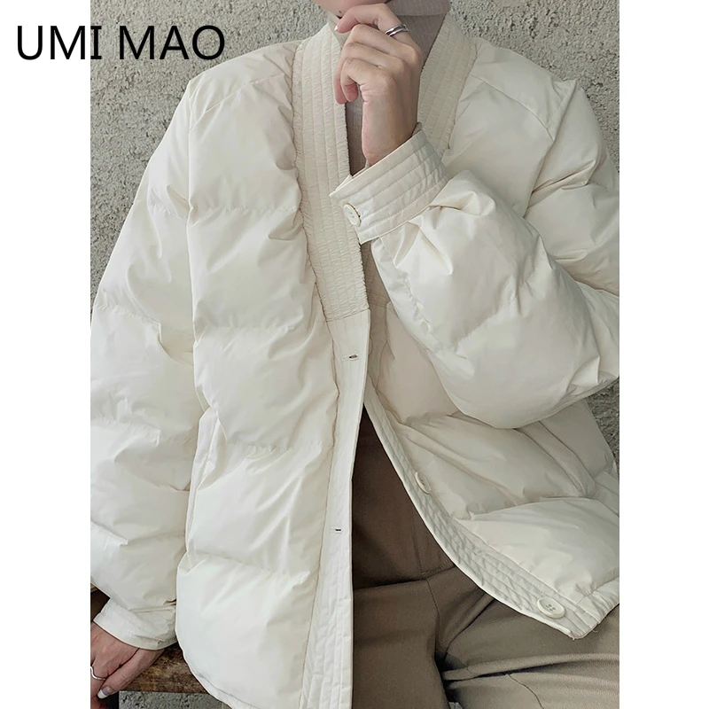 

UMI MAO Women's Down Jacket 2020 Winter Chaqueta Mujer Collar Feminino Coat Casual Loose White Outwear Jeans Female