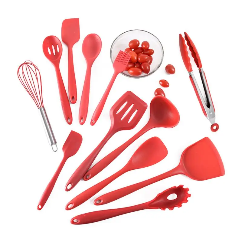 

10-piece Set Of Silicone Kitchenware Non-stick Silicone Kitchenware Set Environmen Friendly Cooking Tools