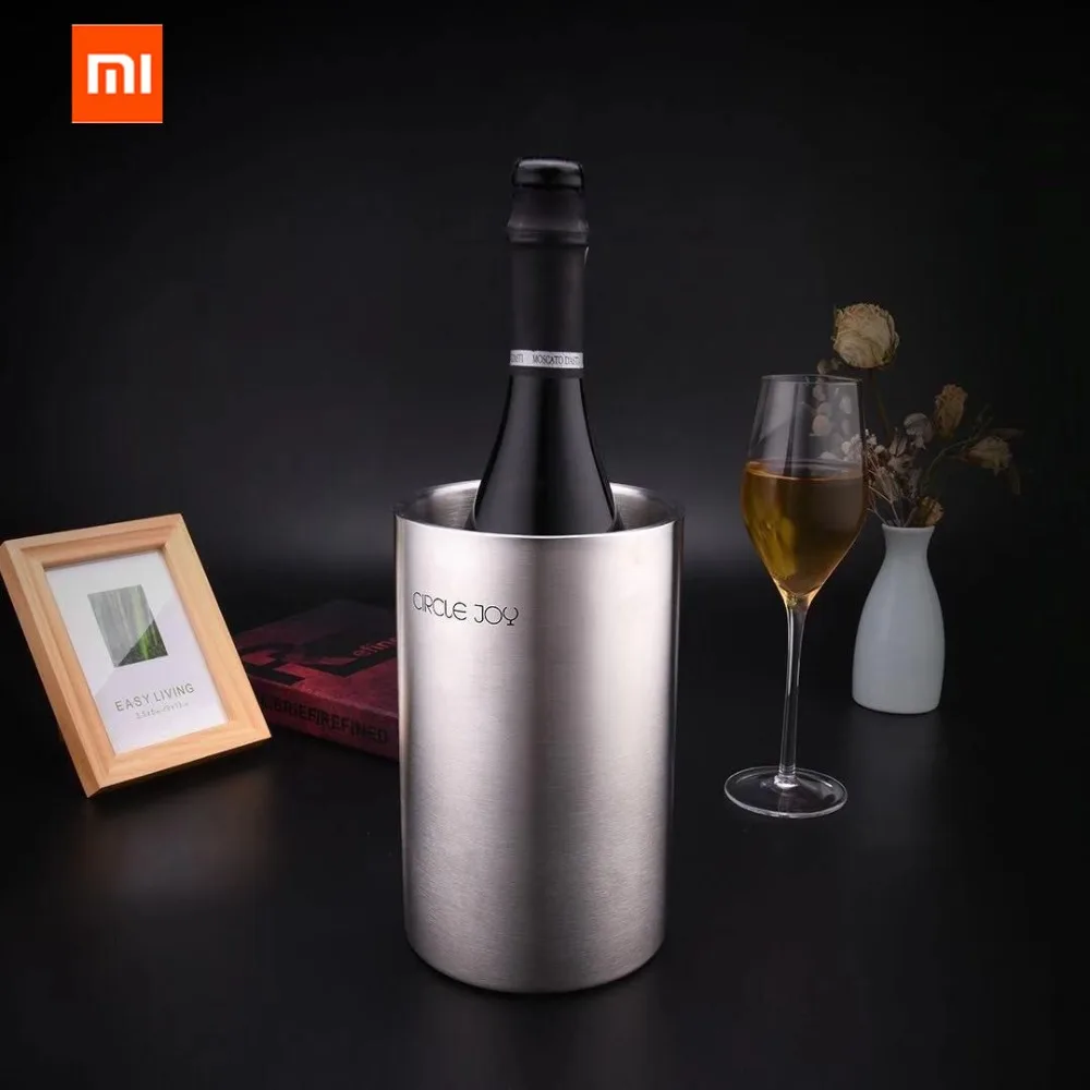 Оригинальный xiaomi Mijia Circle Joy из нержавеющей стали двойное ведро льда эффективная