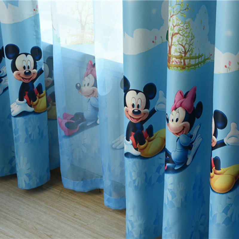 Шторы блэкаут детские голубые готовые прозрачные Занавески на заказ для спальни