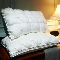 100% Cotton Shell Pillows 48*74cm Luxury 3D Style Rectangle White Goose Down Feather Bedding Pillows
