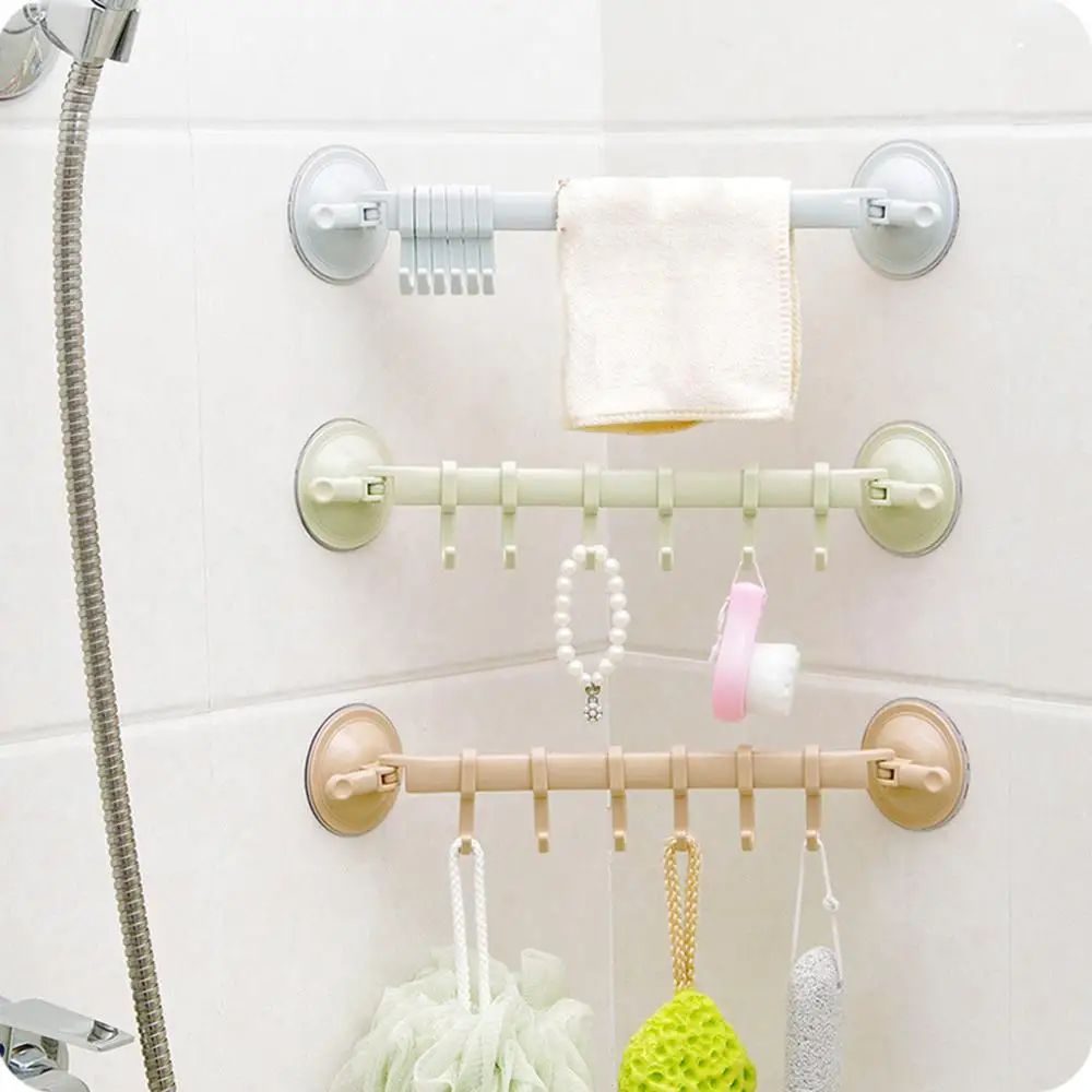 Фото Полотенца ложка стеллаж для выставки товаров Вакуумная присоска 6 Крючки ванной