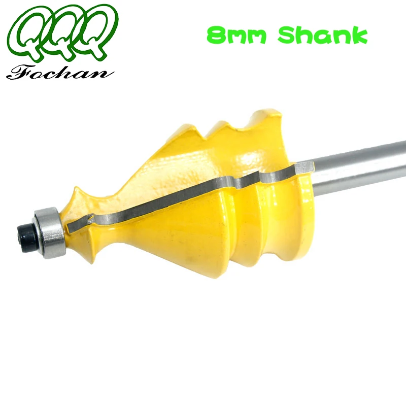 

QQQ 1pc 8MM Shank Handrail Architectural Moulding Line Router Bit Woodworking Milling Cutter for Wood Bit Face Tool